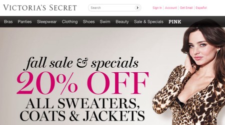 Опыт покупки в интернет-магазине Victoria's Secret